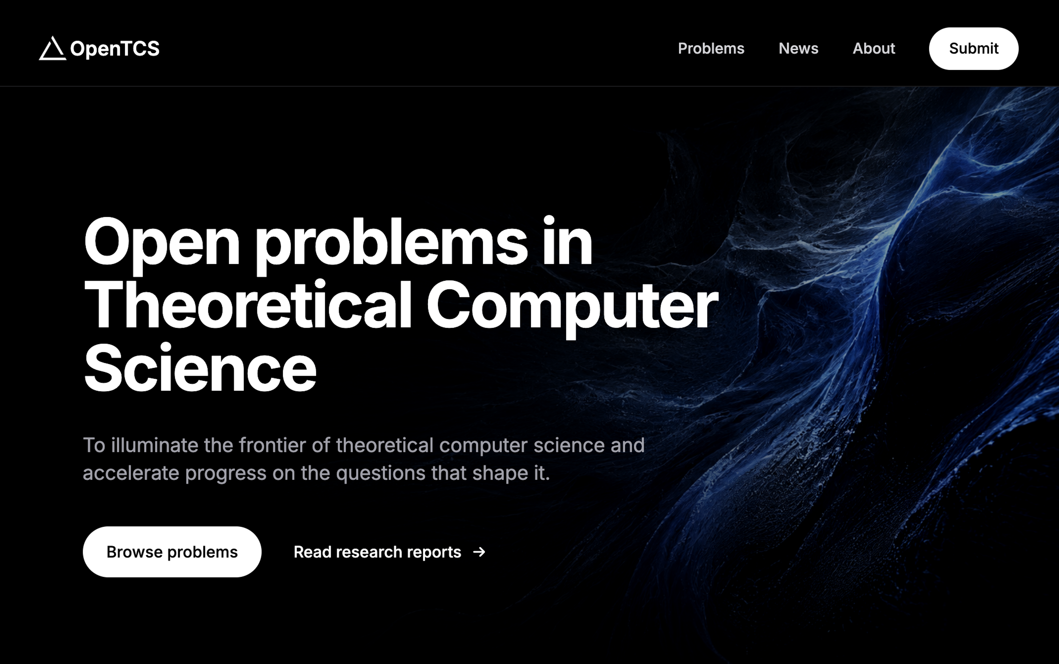 OpenTCS homepage preview